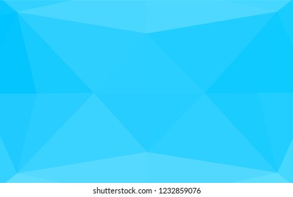 Light BLUE vector hexagon mosaic template. Glitter abstract illustration with an elegant design. A completely new template for your business design.