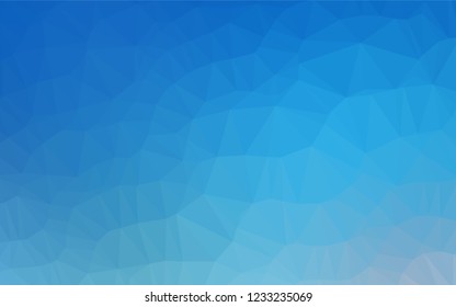 Light BLUE vector hexagon mosaic cover. Glitter abstract illustration with an elegant design. A completely new template for your business design.