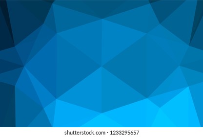 Light BLUE vector hexagon mosaic texture. Creative illustration in halftone style with gradient. The polygonal design can be used for your web site.