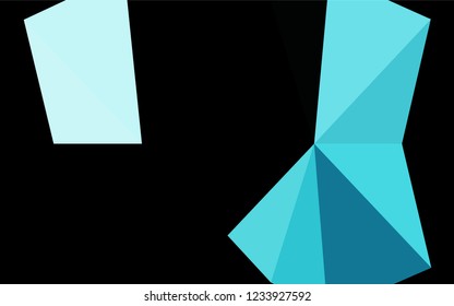 Light BLUE vector hexagon mosaic cover. Shining illustration, which consist of triangles. Brand new design for your business.