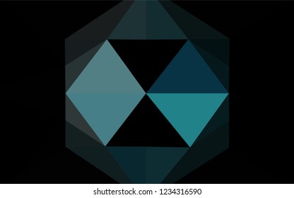 Light BLUE vector hexagon mosaic cover. An elegant bright illustration with gradient. Brand new design for your business.