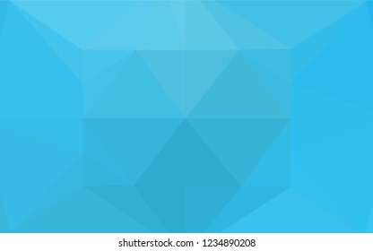 Light BLUE vector hexagon mosaic template. Colorful illustration in abstract style with gradient. A new texture for your design.