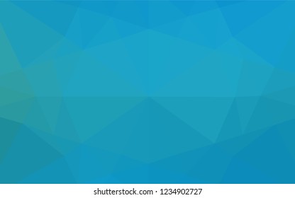 Light BLUE vector hexagon mosaic cover. A completely new color illustration in a vague style. A completely new design for your business.