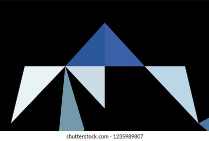 Light BLUE vector hexagon mosaic cover. A completely new color illustration in a vague style. A completely new design for your business.