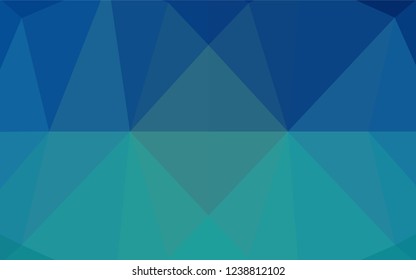 Light BLUE vector hexagon mosaic template. A vague abstract illustration with gradient. The elegant pattern can be used as part of a brand book.