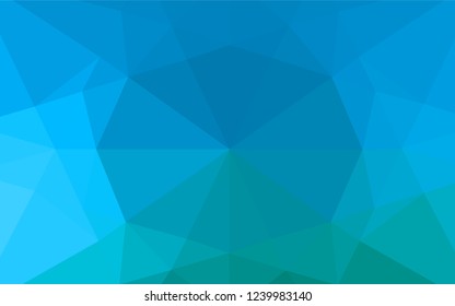 Light BLUE vector hexagon mosaic texture. An elegant bright illustration with gradient. The best triangular design for your business.