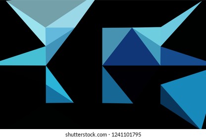 Light BLUE vector hexagon mosaic template. A completely new color illustration in a vague style. The template can be used as a background for cell phones.