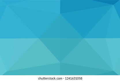 Light BLUE vector hexagon mosaic template. A completely new color illustration in a vague style. A completely new design for your business.