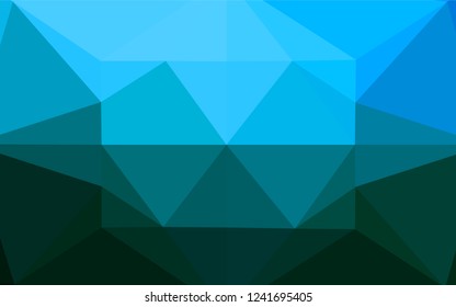 Light BLUE vector hexagon mosaic texture. Colorful illustration in abstract style with gradient. A completely new template for your business design.