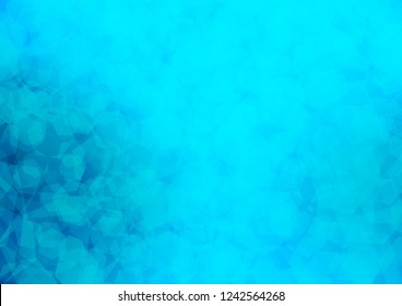Light BLUE vector hexagon mosaic pattern. hexagonal geometric sample with gradient.  A completely new design for your business.