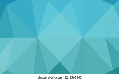 Light BLUE vector hexagon mosaic cover. A sample with polygonal shapes. Brand new design for your business.