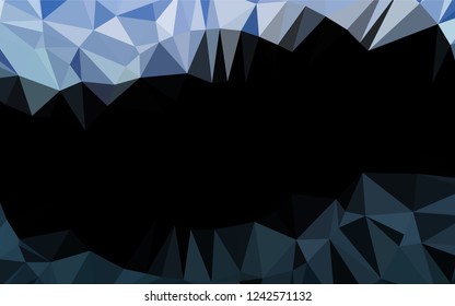 Light BLUE vector hexagon mosaic template. Colorful abstract illustration with gradient. The polygonal design can be used for your web site.