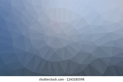 Light BLUE vector hexagon mosaic cover. Triangular geometric sample with gradient.  The textured pattern can be used for background.