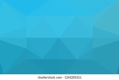 Light BLUE vector hexagon mosaic cover. Geometric illustration in Origami style with gradient.  The polygonal design can be used for your web site.