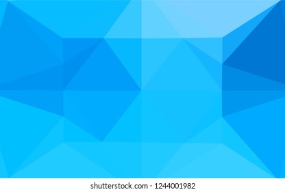 Light BLUE vector hexagon mosaic cover. A sample with polygonal shapes. A completely new template for your business design.