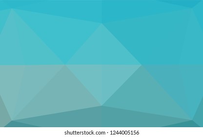 Light BLUE vector hexagon mosaic cover. Creative geometric illustration in Origami style with gradient. The elegant pattern can be used as part of a brand book.