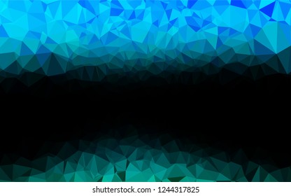 Light BLUE vector hexagon mosaic template. Shining colored illustration in a Brand new style. A new texture for your design.