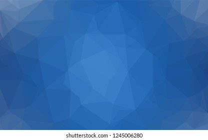 Light BLUE vector hexagon mosaic template. An elegant bright illustration with gradient. The polygonal design can be used for your web site.