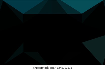Light BLUE vector hexagon mosaic cover. Brand new colored illustration in blurry style with gradient. The best triangular design for your business.