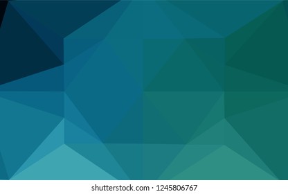 Light BLUE vector hexagon mosaic template. Creative geometric illustration in Origami style with gradient. The best triangular design for your business.