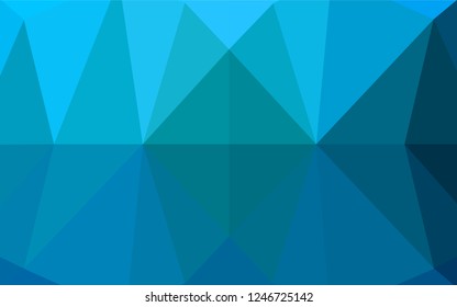 Light BLUE vector hexagon mosaic texture. Modern geometrical abstract illustration with gradient. The best triangular design for your business.