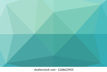 Light BLUE vector hexagon mosaic cover. Creative illustration in halftone style with gradient. The textured pattern can be used for background.