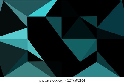 Light BLUE vector hexagon mosaic texture. Colorful abstract illustration with gradient. Triangular pattern for your business design.