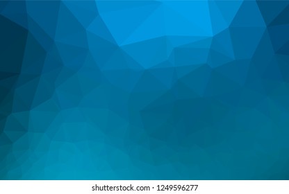 Light BLUE vector hexagon mosaic cover. Modern geometrical abstract illustration with gradient. The textured pattern can be used for background.