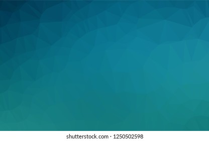 Light BLUE vector hexagon mosaic cover. Modern geometrical abstract illustration with gradient. The template can be used as a background for cell phones.