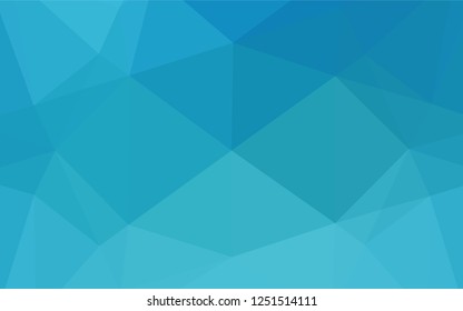 Light BLUE vector hexagon mosaic template. Creative geometric illustration in Origami style with gradient. Brand new style for your business design.