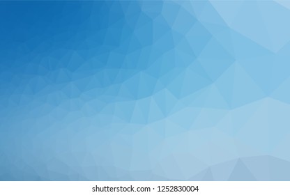 Light BLUE vector hexagon mosaic texture. Geometric illustration in Origami style with gradient.  A completely new template for your business design.
