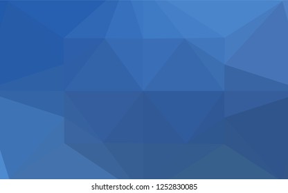 Light BLUE vector hexagon mosaic template. Brand new colored illustration in blurry style with gradient. The best triangular design for your business.