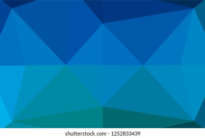 Light BLUE vector hexagon mosaic template. Triangular geometric sample with gradient.  The elegant pattern can be used as part of a brand book.