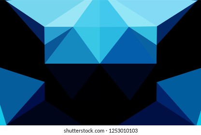 Light BLUE vector hexagon mosaic texture. Brand new colored illustration in blurry style with gradient. The polygonal design can be used for your web site.