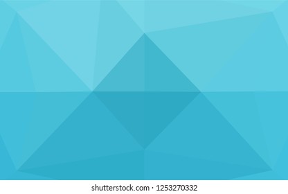 Light BLUE vector hexagon mosaic template. Shining colored illustration in a Brand new style. A completely new design for your business.