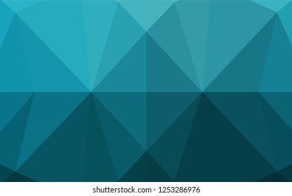 Light BLUE vector hexagon mosaic template. A completely new color illustration in a vague style. The template can be used as a background for cell phones.