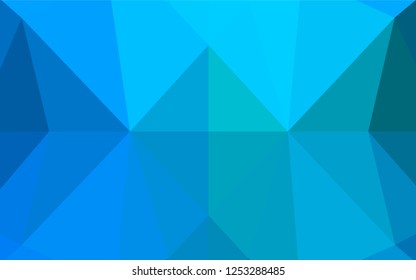 Light BLUE vector hexagon mosaic cover. A sample with polygonal shapes. The polygonal design can be used for your web site.