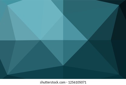 Light BLUE vector hexagon mosaic texture. A completely new color illustration in a vague style. Triangular pattern for your business design.