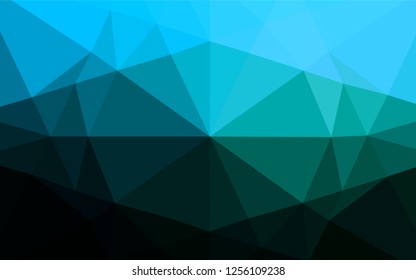 Light BLUE vector hexagon mosaic texture. Colorful abstract illustration with gradient. The textured pattern can be used for background.