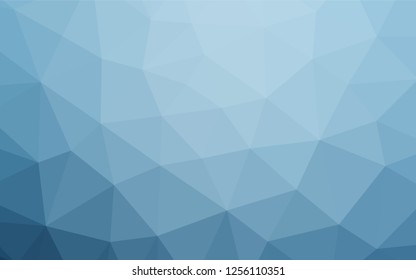 Light BLUE vector hexagon mosaic template. Creative geometric illustration in Origami style with gradient. The best triangular design for your business.