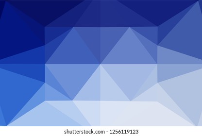 Light BLUE vector hexagon mosaic texture. Triangular geometric sample with gradient.  The textured pattern can be used for background.