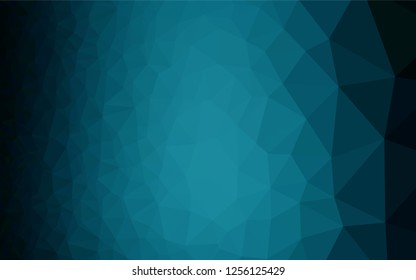 Light BLUE vector hexagon mosaic texture. Modern geometrical abstract illustration with gradient. Triangular pattern for your business design.