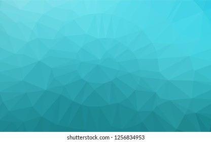 Light BLUE vector hexagon mosaic cover. Triangular geometric sample with gradient.  The polygonal design can be used for your web site.