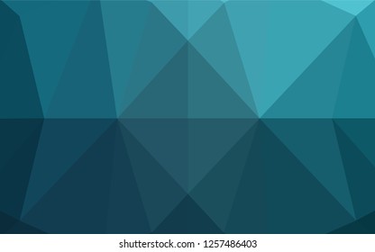 Light BLUE vector hexagon mosaic template. A vague abstract illustration with gradient. The textured pattern can be used for background.