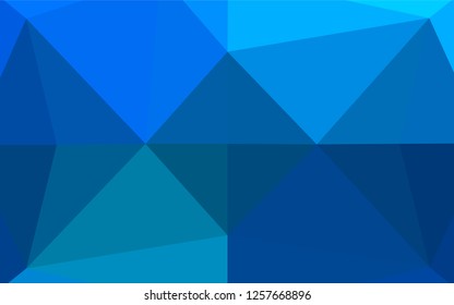 Light BLUE vector hexagon mosaic template. Colorful illustration in abstract style with gradient. The best triangular design for your business.