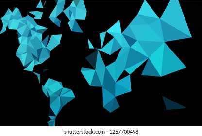 Light BLUE vector hexagon mosaic texture. Shining illustration, which consist of triangles. Triangular pattern for your business design.