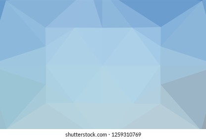 Light BLUE vector hexagon mosaic template. Creative geometric illustration in Origami style with gradient. The elegant pattern can be used as part of a brand book.