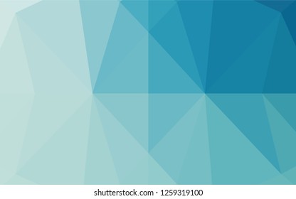 Light BLUE vector hexagon mosaic template. Geometric illustration in Origami style with gradient.  The textured pattern can be used for background.