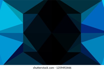 Light BLUE vector hexagon mosaic template. Modern geometrical abstract illustration with gradient. The best triangular design for your business.
