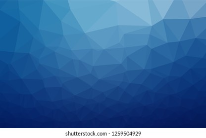 Light BLUE vector hexagon mosaic texture. Triangular geometric sample with gradient.  Brand new design for your business.